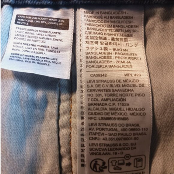 Levi's 505 Jean Denim Cut Off Shorts Mens Size 40 Blue 5 Pocket Medium Wash NEW - Picture 8 of 9